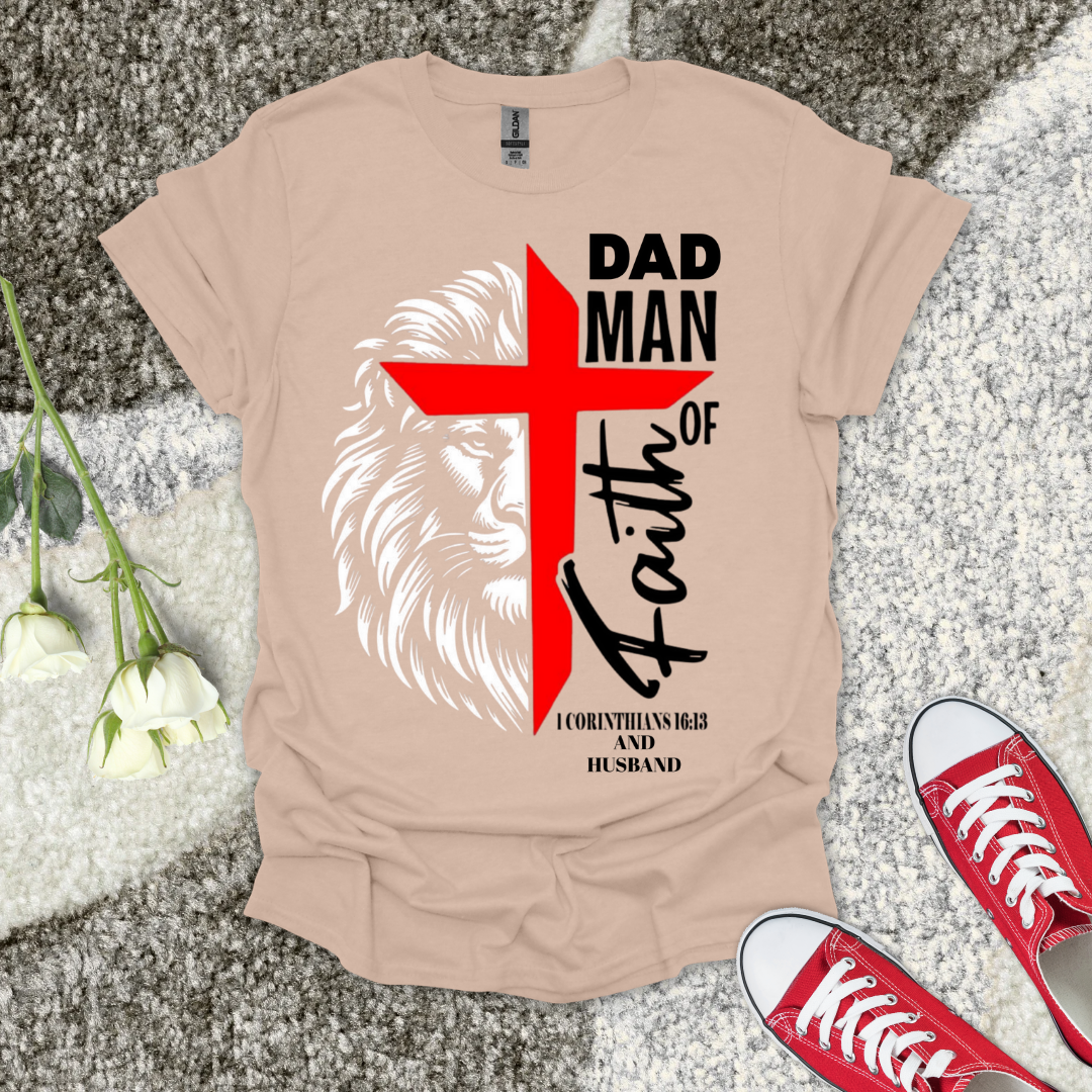 Dad of Faith – Christian Father’s Day T‑Shirt Gift
