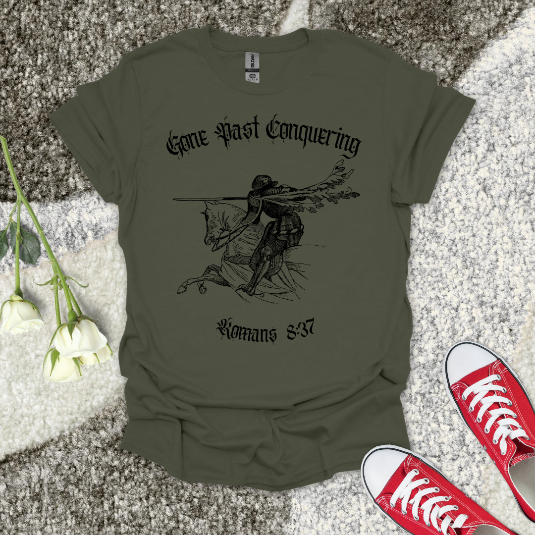 Gone Past Conquering - Christian T-Shirt – Faith Graphic Tee