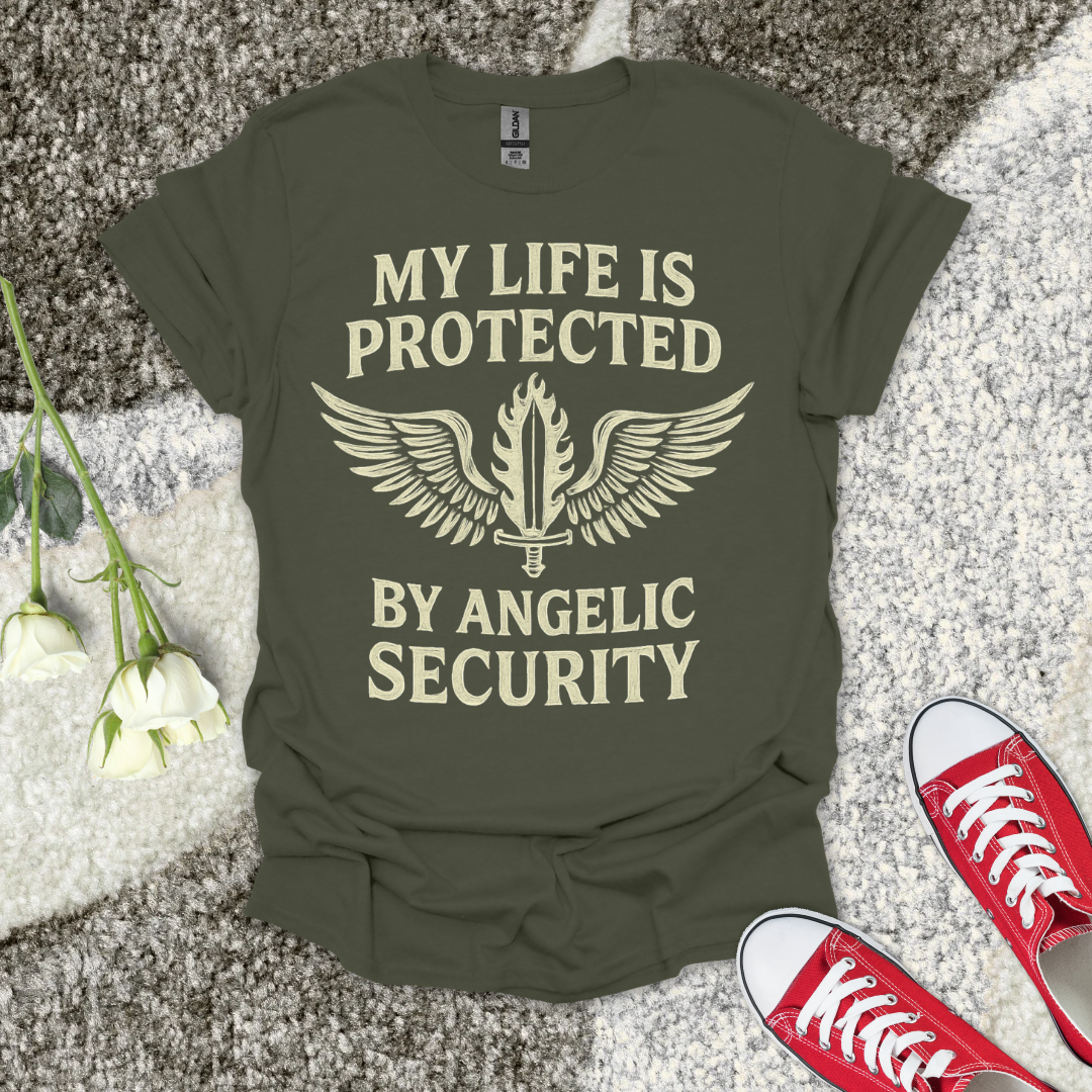Angelic Security - Christian T-Shirt – Faith Graphic Tee