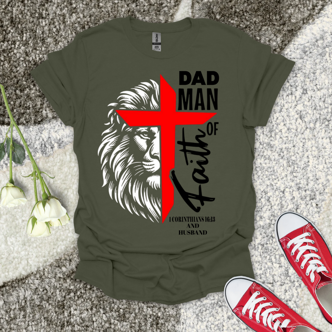 Dad of Faith – Christian Father’s Day T‑Shirt Gift
