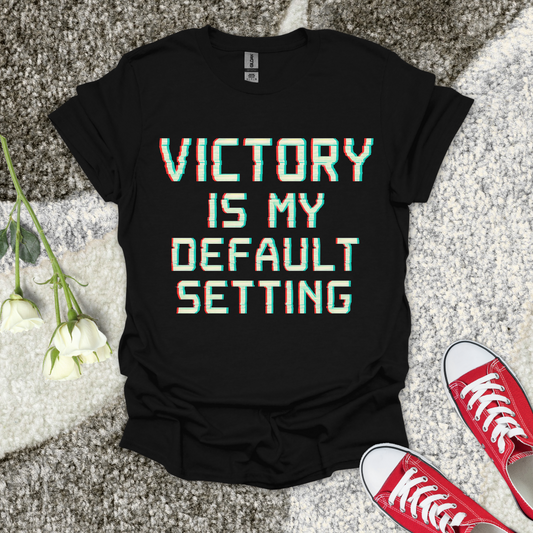 Victory is My Default Setting Christian T-Shirt – Faith Graphic Tee