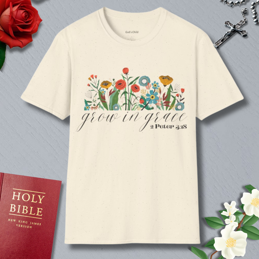 Grow in Grace Floral  T-Shirt