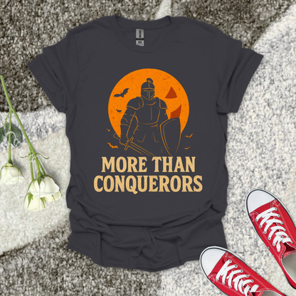 More Than A Conqueror Halloween Christian T-Shirt – Faith Graphic Tee