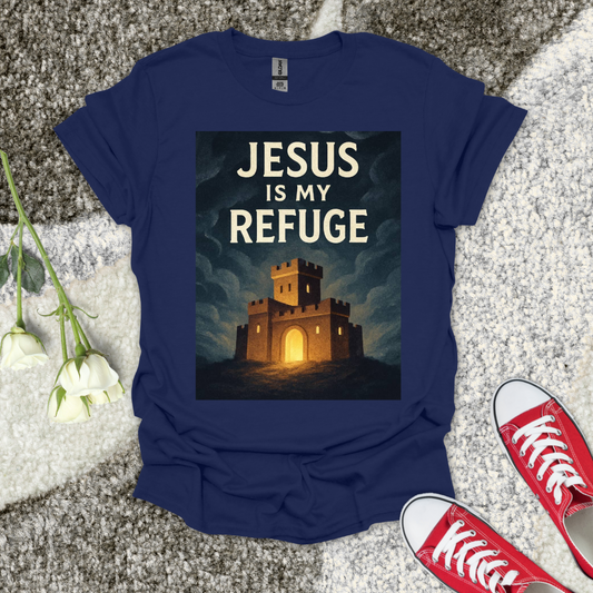 Jesus is my refuge Christian T-Shirt – Faith Graphic Tee