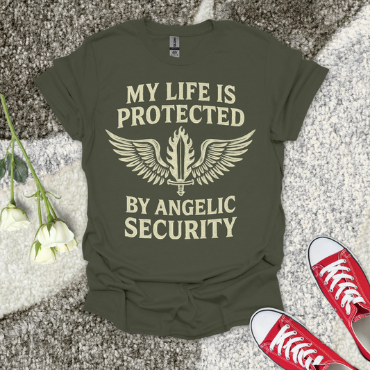 Angelic Security - Christian T-Shirt – Faith Graphic Tee