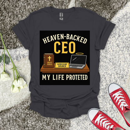 Heaven - Backed CEO - Christian T-Shirt – Faith Graphic Tee