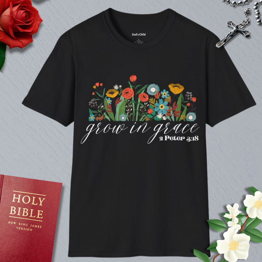 Grow in Grace Floral  T-Shirt