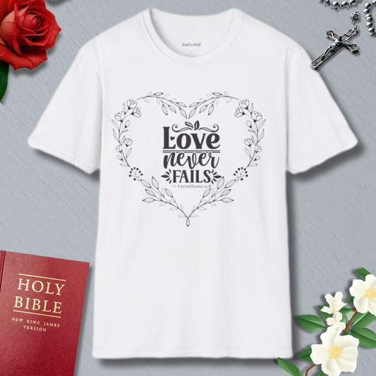 Love Never Fails T-shirt